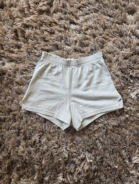 Soffe Light Grey Heather Elastic-Waist Women’s Lounge Shorts